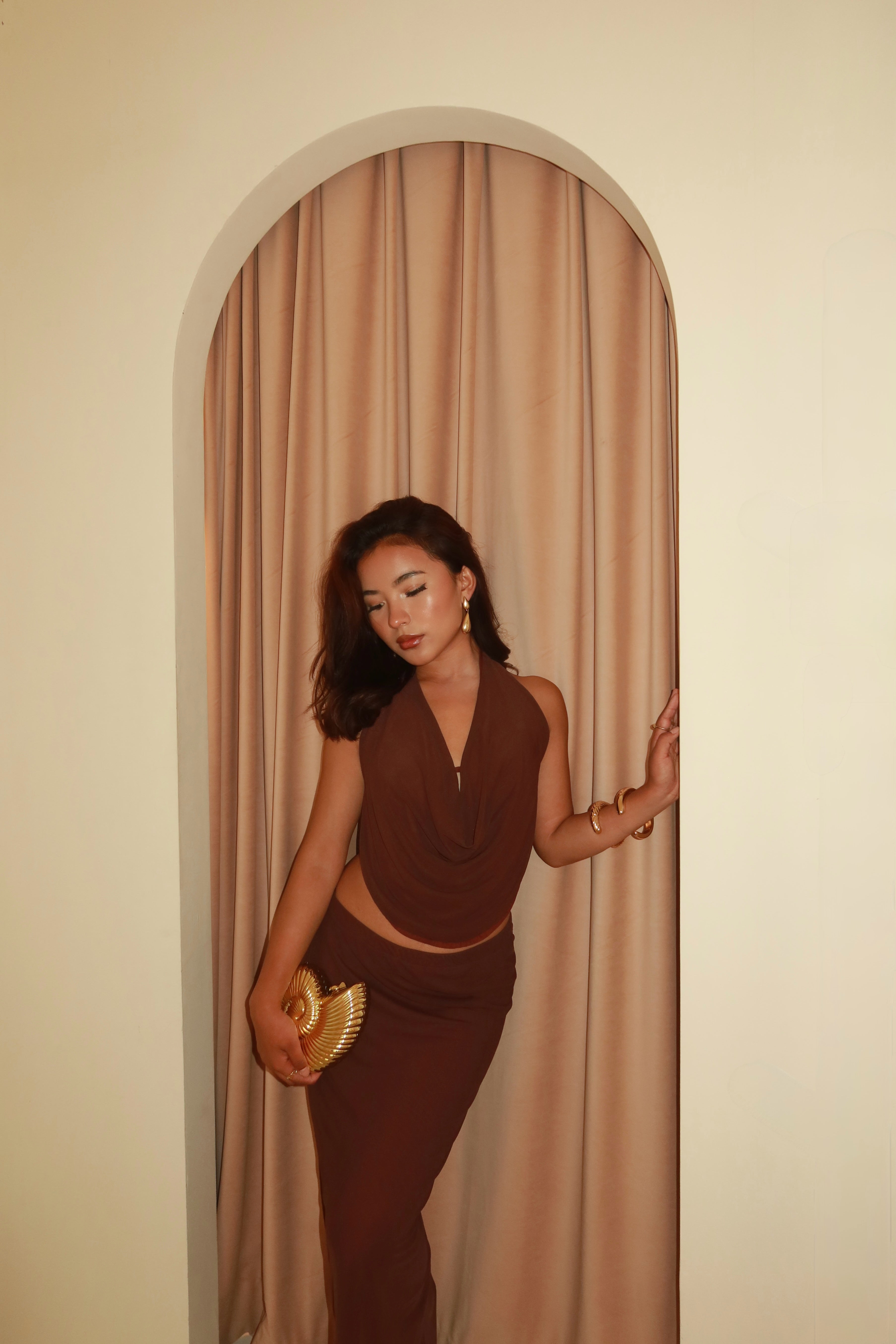 Madeira Cowlneck Top