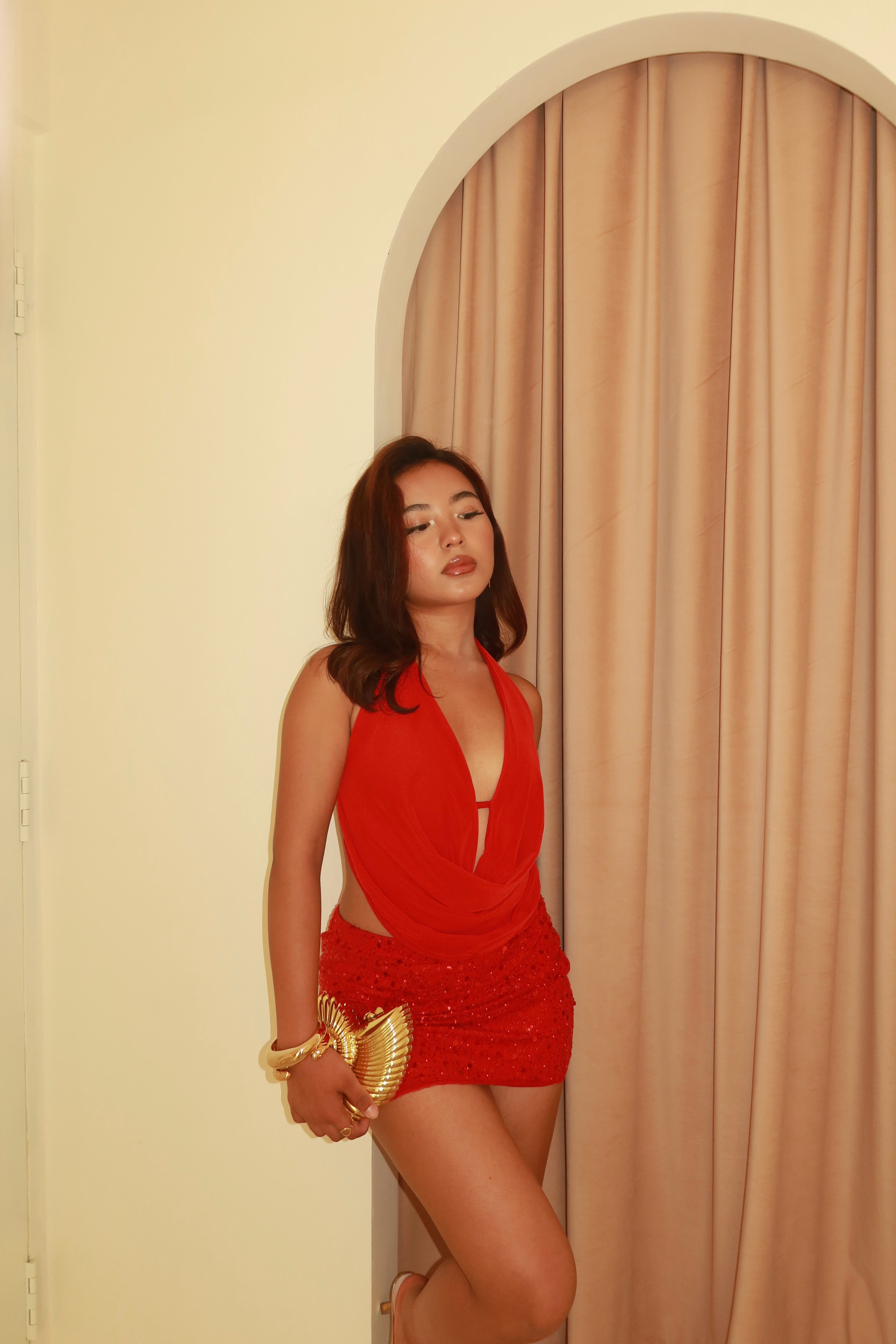 Madeira Cowlneck Top